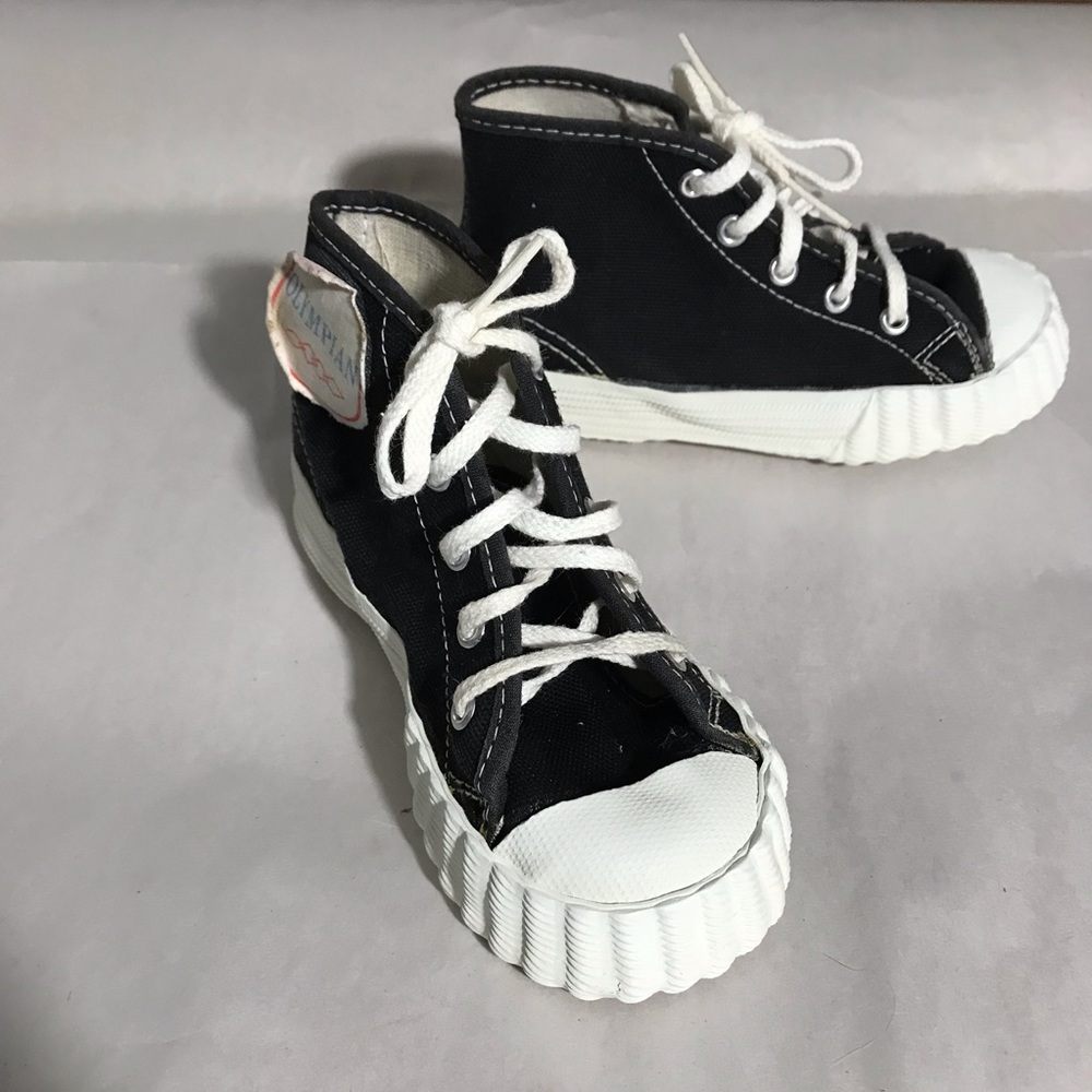 Olympian Kids High Top Black Sneakers